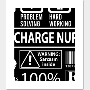 Lvn-Charge Nurse T Shirt - MultiTasking Certified Job Gift Item Tee Posters and Art